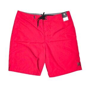 NWT | Hurley Phantom 21" Performance Stretch Board Shorts | Red | Size 36